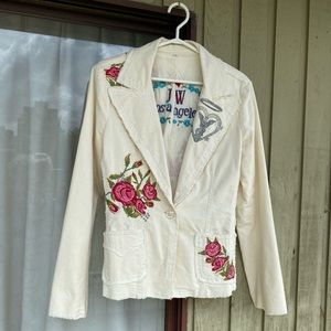 Cream corduroy Johnny Was jacket size L